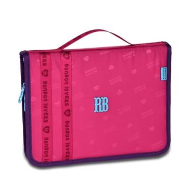 Imagem de Estojo Fichário Rebeca Bonbon Organizador Grande com 92 Espaços para Lápis (Rosa)