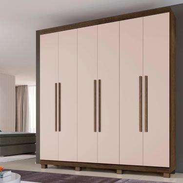 Imagem de Roupeiro Verona 6 Portas 3 Gavetas Imbuía/off