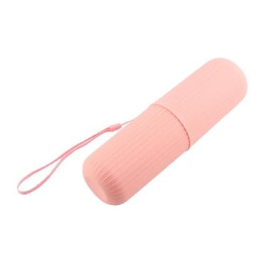 Imagem de Estojo de escova de dentes de viagem, estojo portátil para escova de dentes PP antiderrapante copo com tampa recipiente de escova de dentes caixa de armazenamento para viagem, acampamento, casa
