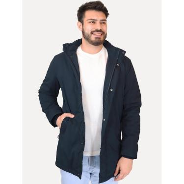 Imagem de Jaqueta Dudalina Masculina Parka Nylon Tech Capuz Azul Marinho-Masculino