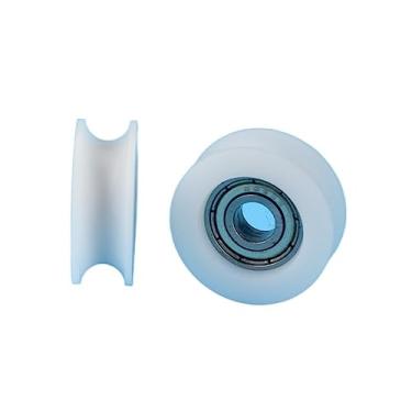 Imagem de 10 peças 696 roda de rolamento revestido rolante U Groove roldana deslizante 6 * 24 * 9