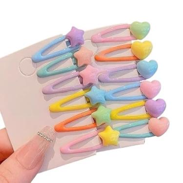 Imagem de KIT Presilha de Cabelo 5,5cm Infantil Colorido com Desenho Colorida/Coracao/Borboleta/flor-INLIS ANA(12 unidades)