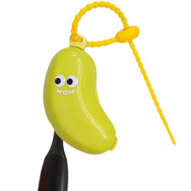 Imagem de Capa de escova de dentes, estojo de viagem portátil com formato de banana | Recipientes à prova de poeira para família, mulheres, jovens, meninos, meninas, adolescentes, filha, filho, amigos