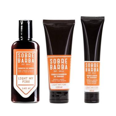 Imagem de Sobrebarba - Trio Shampoo, Condicionador e Modelador de Barba - Light my Fire