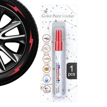 Imagem de Marcador de pneu | Conjunto de canetas de reparo automático portátil de arranhões - Marcador de secagem rápida, ferramenta multifuncional de reparo de pintura de veículo para carroceria automotiva