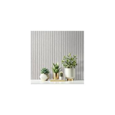 Imagem de Papel de Parede Adesivo em PVC, Ripado, Lavável, 5 Metros x 45cm, Material Autocolante para Decoração de Paredes