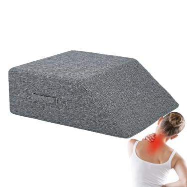Imagem de Travesseiro de perna – Almofada de cunha para descanso de perna, ergonômica, pé, joelho, quadril, tornozelos, suporte para cama, suporte para descanso, descanso, soneca, leitura, relaxamento em casa