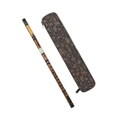 Imagem de Flauta de bambu de madeira Instrumento profissional de sopro de madeira para iniciantes com várias afinações (G)