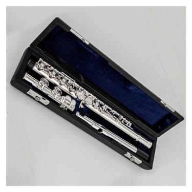 Imagem de Flauta Flauta Profissional Corpo de Cobre Branco C Chave 16 Furos Banhado a Prata Instrumento Chave