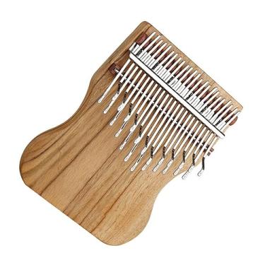 Imagem de Piano de dedo natural cânfora madeira folheado 24 tons chave C kalimba polegar piano instrumento iniciante