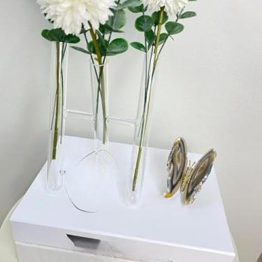 Imagem de Vaso Tubo de Vidro Decorativo – 3, 4 ou 5 Tubos | Design Moderno Artesanal para Arranjos Florais e Decoração Elegante(3 tubos trançados)