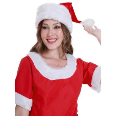 Imagem de Gorro de Natal Papai Noel em Veludo Luxo - Abrakadabra, UNICA, U