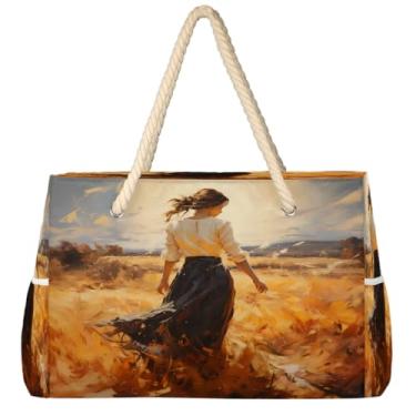 Imagem de hongjinglin Bolsa de praia grande, leve, dobrável, Monster Truck, amarela, para piscina, bolsa de ombro, Cor 6, Large