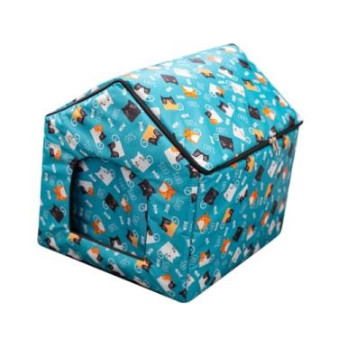 Imagem de Generic Casa de barraca para cachorros, abrigo para animais de estimação, à prova de vento, canil, verão, portátil, casa para gatos, cama para gatos, cães e, S