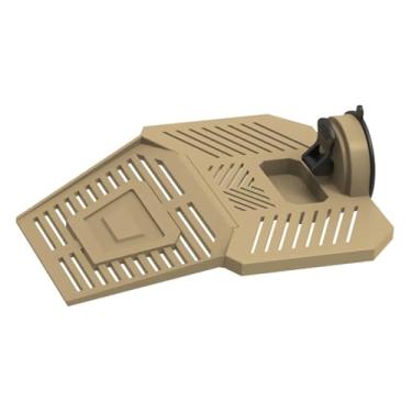 Imagem de Gralara Plataforma para tartarugas tomarem sol, área para répteis tomarem sol, acessório para habitat de répteis, rampa flutuante decorativa, plataforma, Khaki M