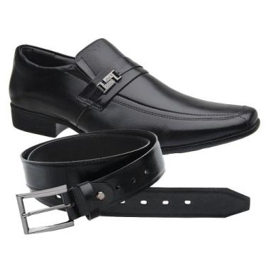 Imagem de Sapato Jota Pe Preto + Cinto de Couro 45022, 40
