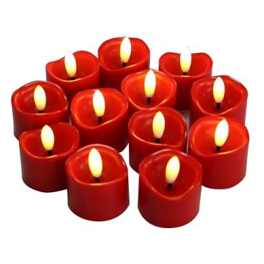 Imagem de CANDLE CHOICE Luzes de chá sem chamas operadas por bateria, pavio preto realista, cintilante, LED cintilante, velas votivas, mesa de festa de casamento, decoração de Halloween, Natal, pilhas, inclusas