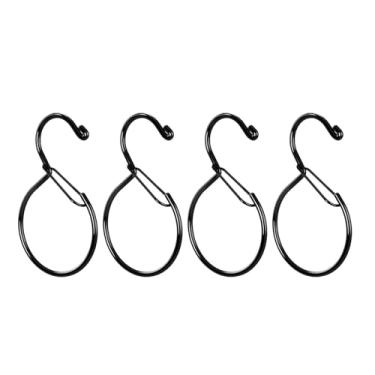 Imagem de Fenteer Conjunto de 4 Cabides para Gravatas, Economizando Espaço no Armário, Fáceis de Usar, com Clipe de Mola em Formato de S, Ideais para Banheiro,