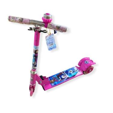 Imagem de Patinete Frozen Menina Infantil 3 Rodas com Led