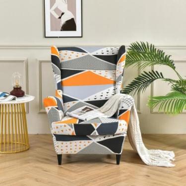 Imagem de Capa de poltrona com encosto macio, capas de cadeira lavável, protetor de móveis, tecido elástico, para sala de jantar, escritório, decoração de casa, sala de estar - tipo 22||Tamanho regular