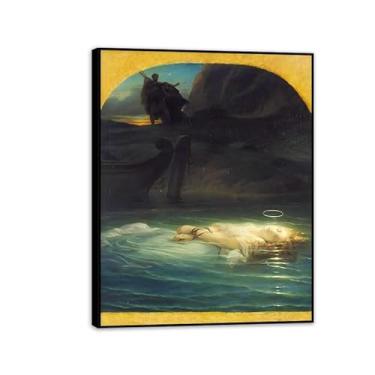 Imagem de Zeichn8u Paul Delaroche Impressão em tela O jovem mártir La Jeune Martyre arte de parede famosa reprodução de pintura a óleo decoração de parede legal para escritório quarto sala de estar moldura 65 x