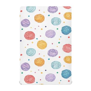 Imagem de CEBUGI Lençol de berço elástico para bebês meninos e meninas, mini lençol com elástico portátil para crianças, material neutro, ultra macio, colchão infantil padrão completo, P