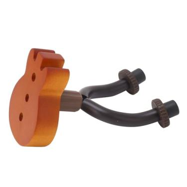 Imagem de LiebeWH Cabides de Guitarra de Madeira Gancho Suporte de Guitarra de Montagem na Parede Com Design Giratório e Borracha Elástica para Baixo Elétrico Acústico Violino Ukulele Bandolim, Base de
