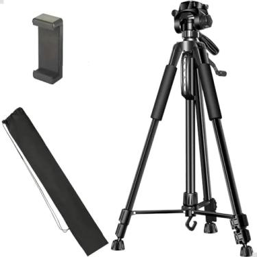 Imagem de Tripé Profissional 1,7m Universal C/Suporte Câmera Celular