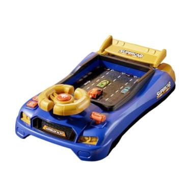 Imagem de Fenteer Volante de carro de corrida de brinquedo educativo com música, controlador de direção simulado e para crianças e meninos, Versão Racing Azul