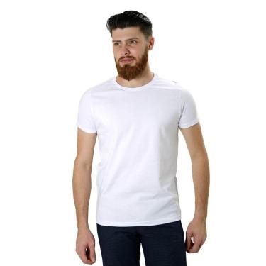 Imagem de Camiseta Masculina Algodão Básica Ixória Branca Marca-Masculino