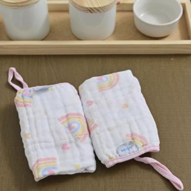 Imagem de Pano de Boca Babete Soft para Bebê 2 Unidades Baby Joy, Arco Íris Mági