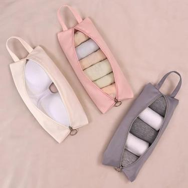 Imagem de Bolsa organizadora de lingerie de viagem de 3 peças, bolsas de roupas portáteis para organizar viagens, lingerie e meias, adequadas para esportes, fitness e acampamento
