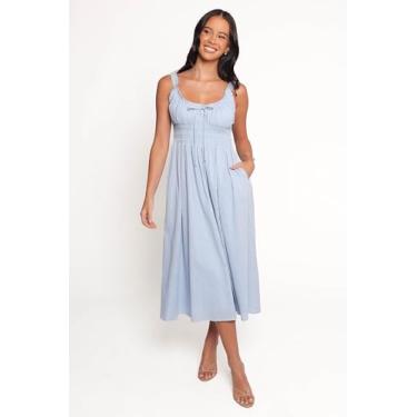 Imagem de Petal & Pup Vestido feminino Auguste Midi azul claro, Azul claro, P