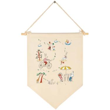 Imagem de Quarto de berçário acima do berço decoração de parede porta de sala de jogos presente para crianças, meninas, meninos e adolescentes, bebê-bebê, aniversário, faixa de lona vintage, estampas, pôster