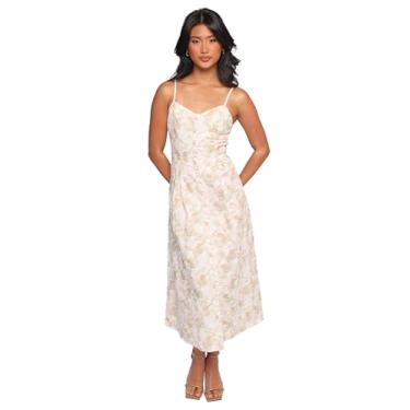 Imagem de Petal & Pup Vestido feminino midi chá rosa floral, Rosa floral, G