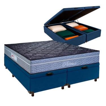 Imagem de Colchão Queen Molas Ensacadas + Bau Blindado - Petrus Paropas