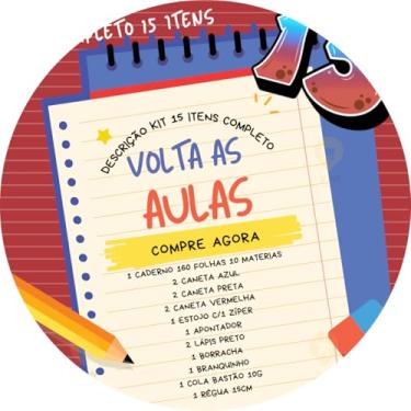 Imagem de Kit Material Escolar Volta Ás Aulas Completo Universitário 8 a 15 Itens (Kit 15 Completo)
