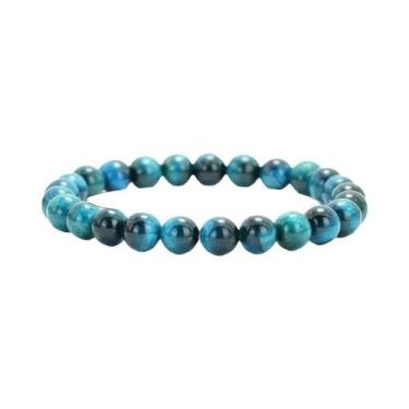 Imagem de Pulseira De Olho De Tigre Azul Para Homens E Mulheres 6/8/10/12mm Elás