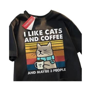 Imagem de Camiseta Unissex De Algodão Com Gola Redonda Estilo Hip Hop Solta - Me