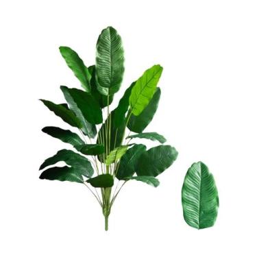 Imagem de Planta Artificial Grande De Palmeira Tropical Com Folhas De Bananeira 