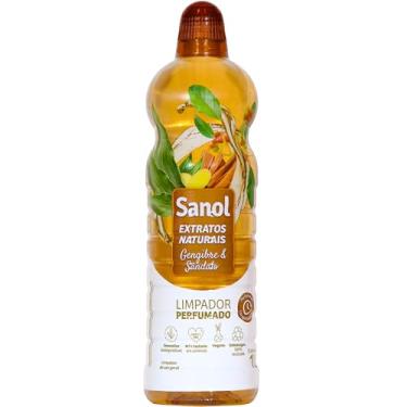 Imagem de Sanol Limpador Perfumado Extratos Naturais Gengibre & Sândalo 1 Litro Marrom