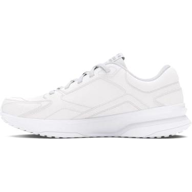 Imagem de Under Armour Tênis masculino de couro Charged Edge, (100) branco/branco/cinza halo, 14 Women/13 Men