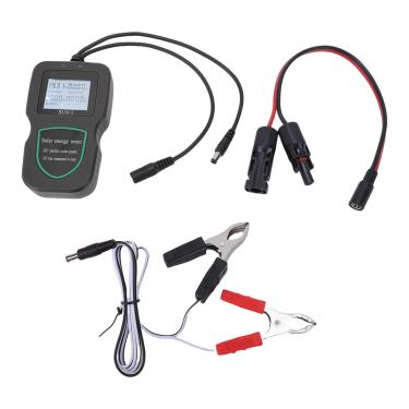 Imagem de Hilitand Testador de Painel Solar MPPT Multímetro Fotovoltaico 5W-500W LCD Display para Corrente de Curto-circuito de Tensão Aberta Com Cabos de Grampo (Preto)