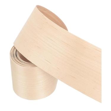 Imagem de PATIKIL Borda de bordo, fita de folheado de madeira de 7,5 cm x 3 m, pré-colada, borda de borda de compensado flexível com adesivo hot melt para restauração de móveis
