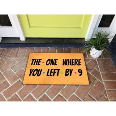 Imagem de Capacho engraçado de boas-vindas, decoração de casa, tapetes para entrada interior antiderrapante borracha traseira 76 x 45 cm tapetes de varanda frontal para aquecimento da casa (o que você deixou