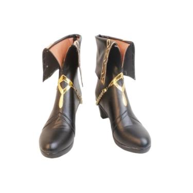 Imagem de COSGOGO Texas The Omertosa Cosplay Sapatos de salto alto para Game Arknights - Calçados feitos à mão personalizados para mulheres e homens Halloween, Multi, 37