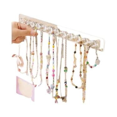 Imagem de Suportes De Colares De Acrílico Montados Na Parede Organizador De Joia
