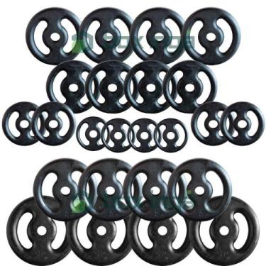 Imagem de Combo com 24 Anilhas de Ferro Fundido - 100 Kg - BOX INGÁ