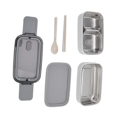 Imagem de Zerodis Lancheira de Aço Inoxidável, Recipiente de Camada Dupla de Grau 304, Resistente a Vazamentos, Micro-ondas, para Suporte de Refeição para Crianças e Adultos (3 Cavidade)