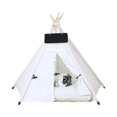 Imagem de Tenda Teepee Portátil Lavável Para Animais De Estimação, Para Gatos E 